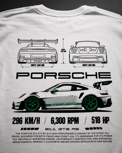 Porsche GT3 RS – Back Graphic Oversized T-Shirt
