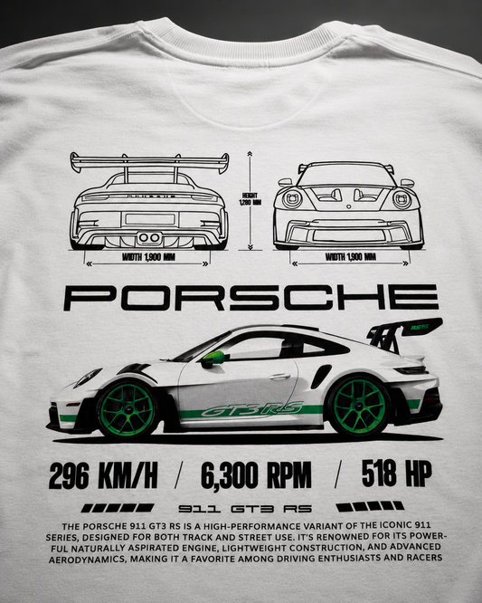 Porsche GT3 RS – Back Graphic Oversized T-Shirt