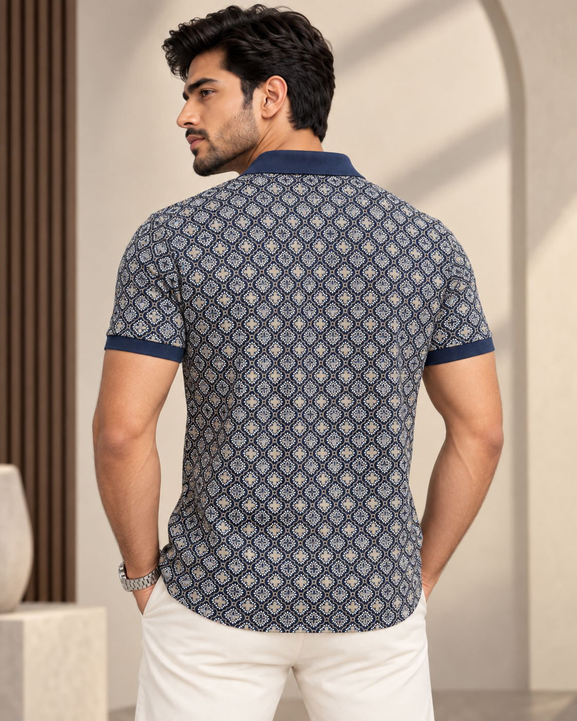 Signature Polo – Midnight Mosaic