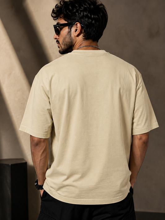 Statement beige tee