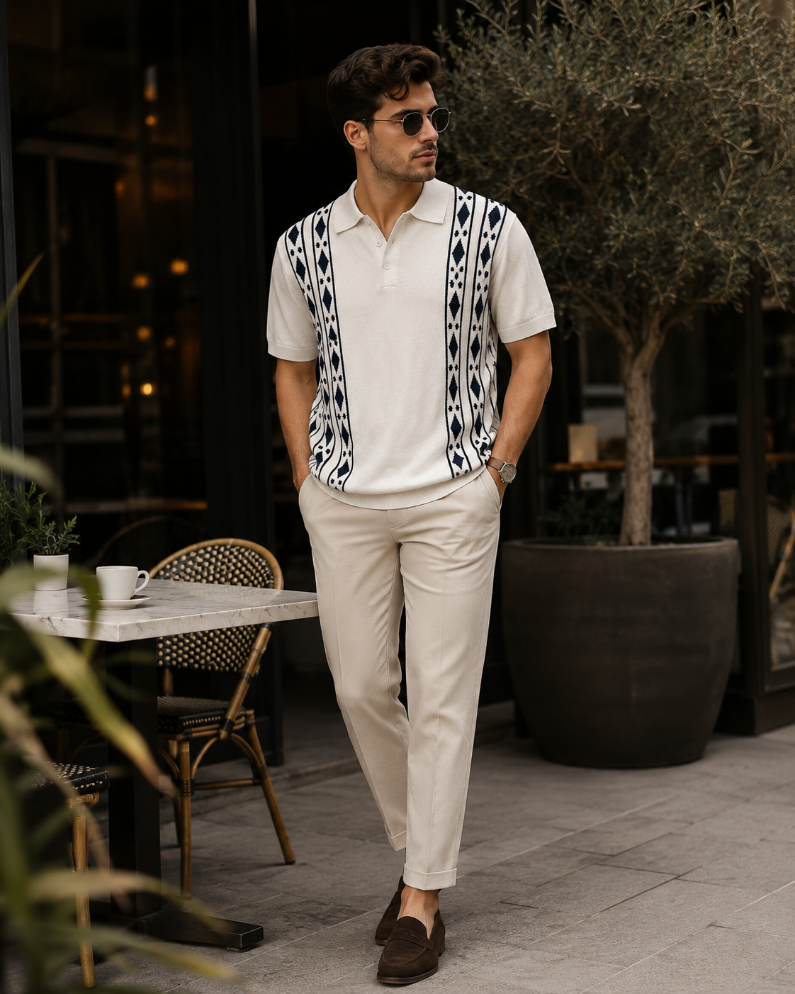 Premium designer white Polo