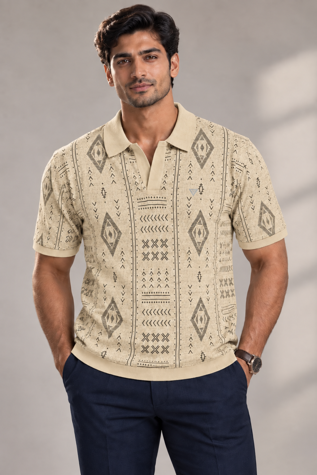 Signature Polo – Sandstone Geometry