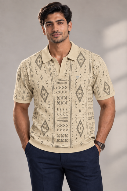 Signature Polo – Sandstone Geometry
