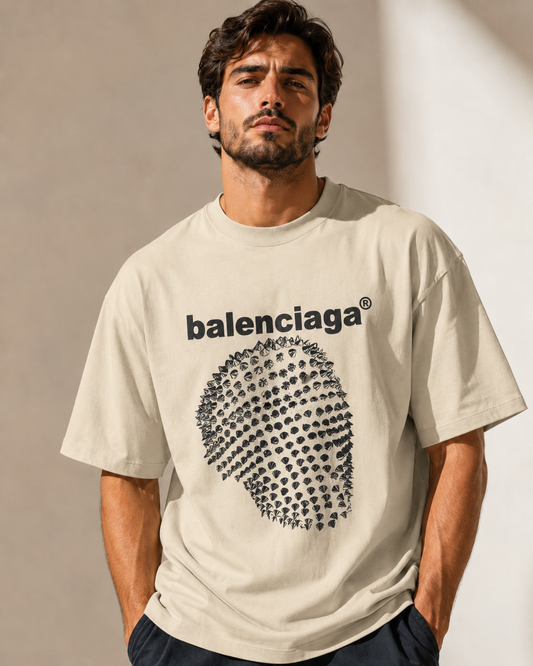 Statement beige tee