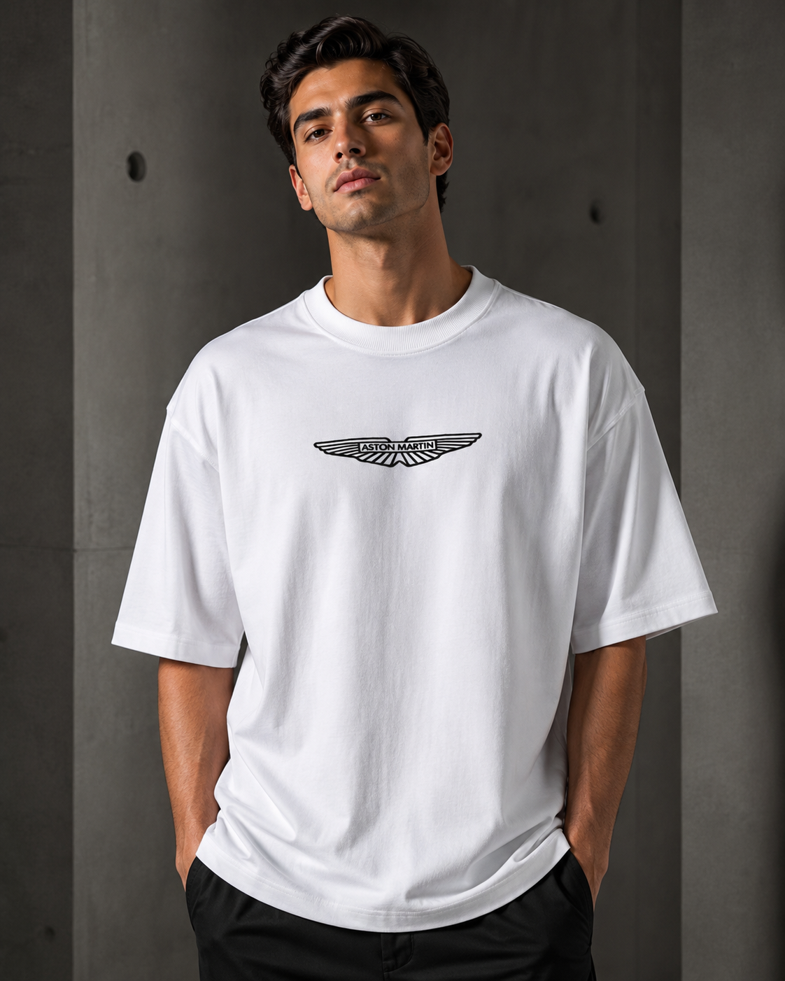 Aston Martin Wings – Logo Print Oversized T-Shirt