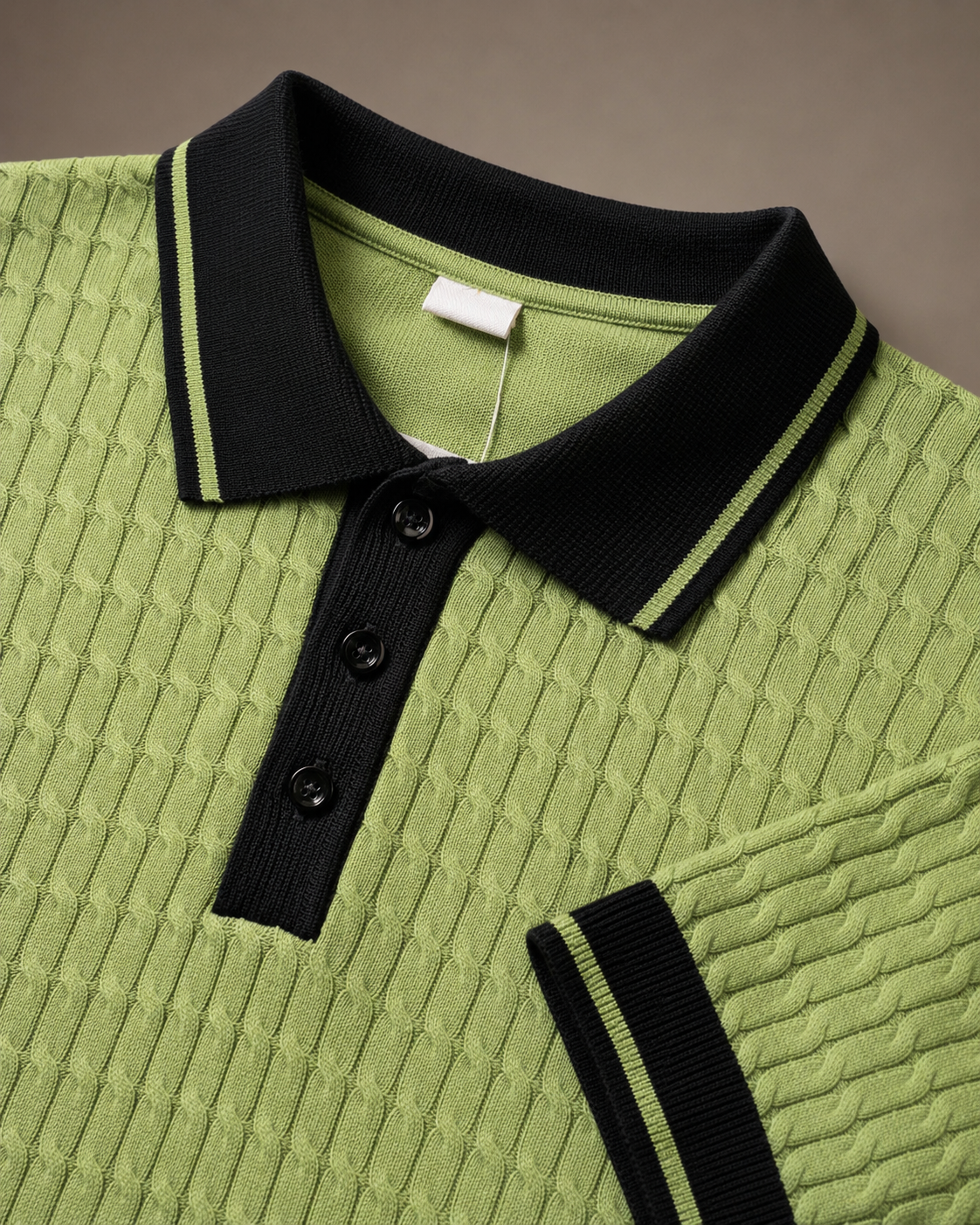 Signature Polo – Pistachio Contrast