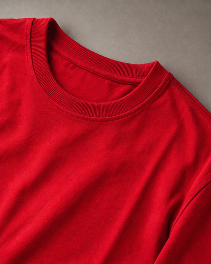 Core 250 GSM Oversized T-Shirt – Crimson Red