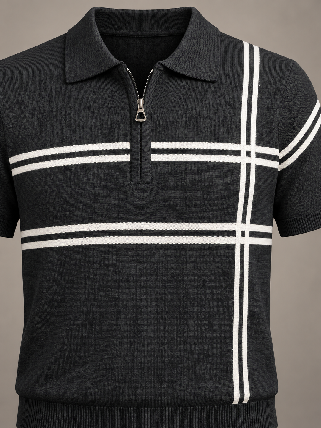 Signature Polo – Carbon Gridline