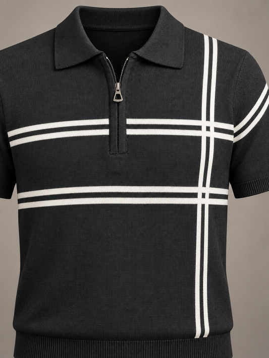 Signature Polo – Carbon Gridline