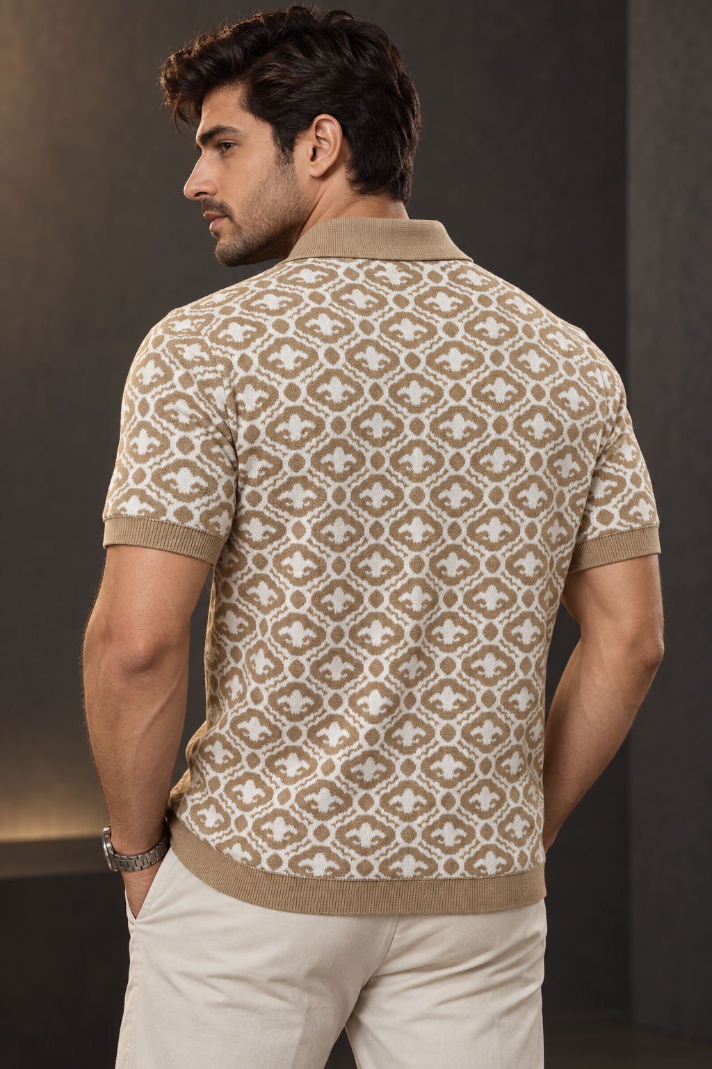 Signature Polo – Dune Mosaic