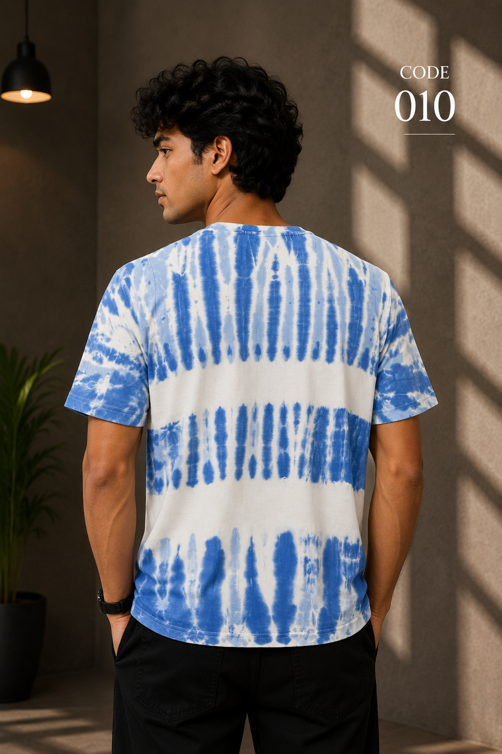 Blue Wave – Tie-Dye Regular-Fit T-Shirt