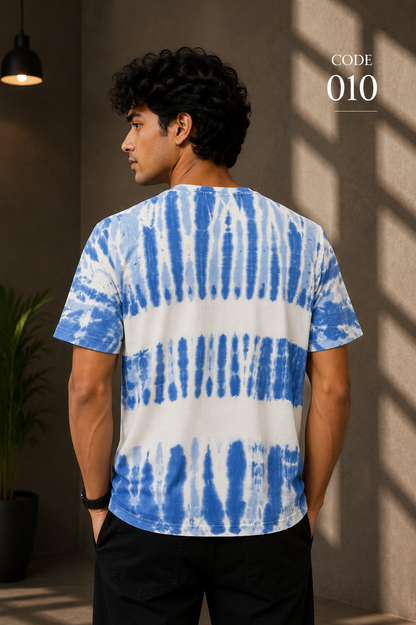 Blue Wave – Tie-Dye Regular-Fit T-Shirt