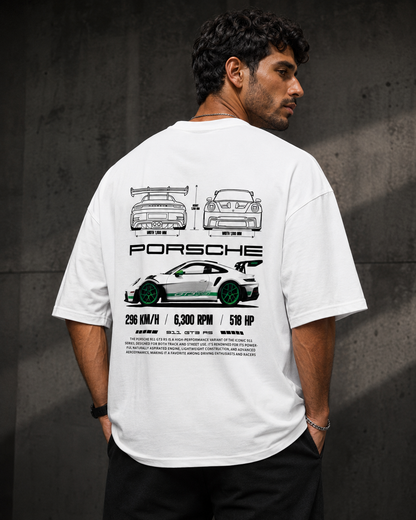 Porsche GT3 RS – Back Graphic Oversized T-Shirt