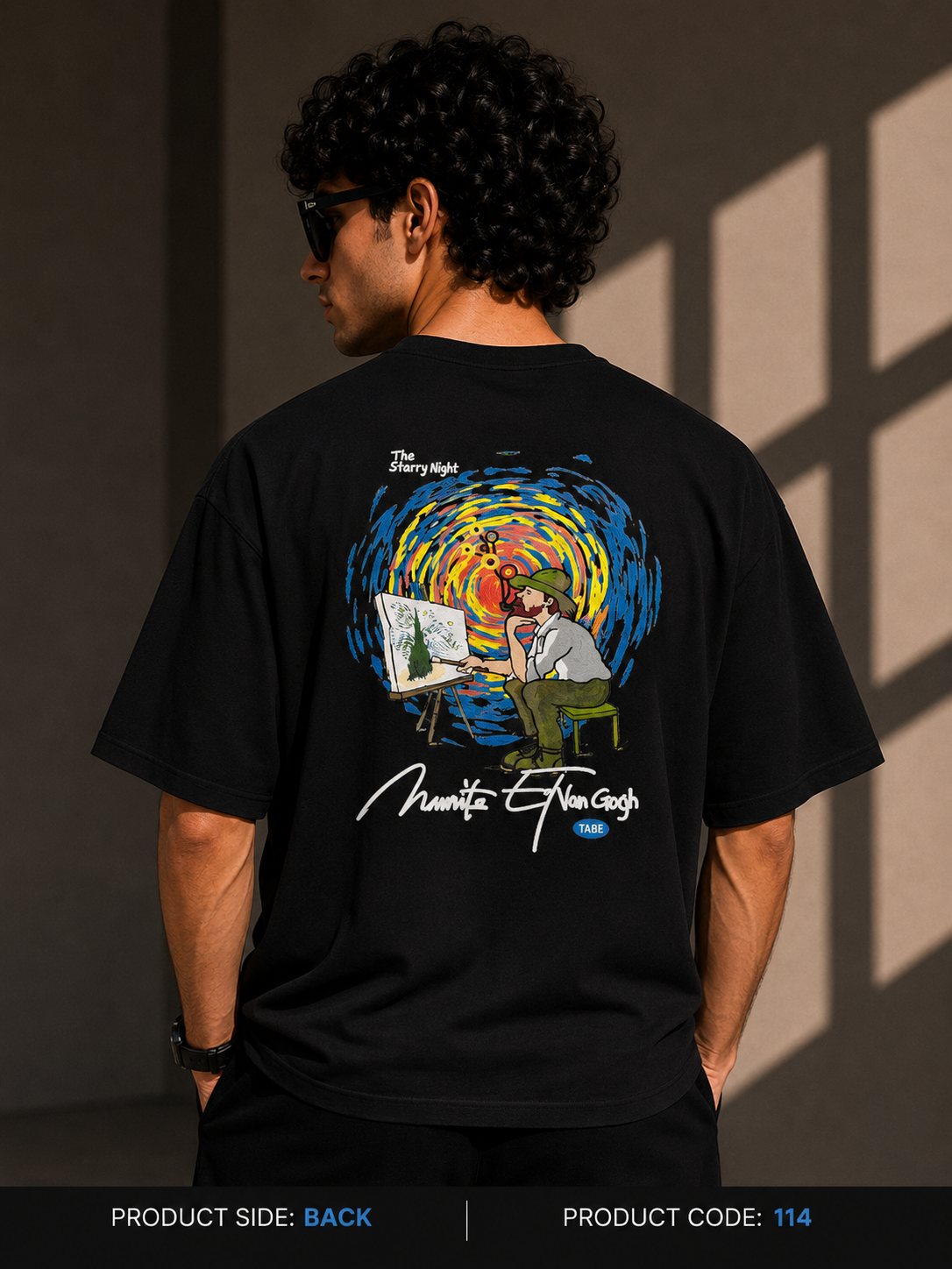 Black vangough edition tee