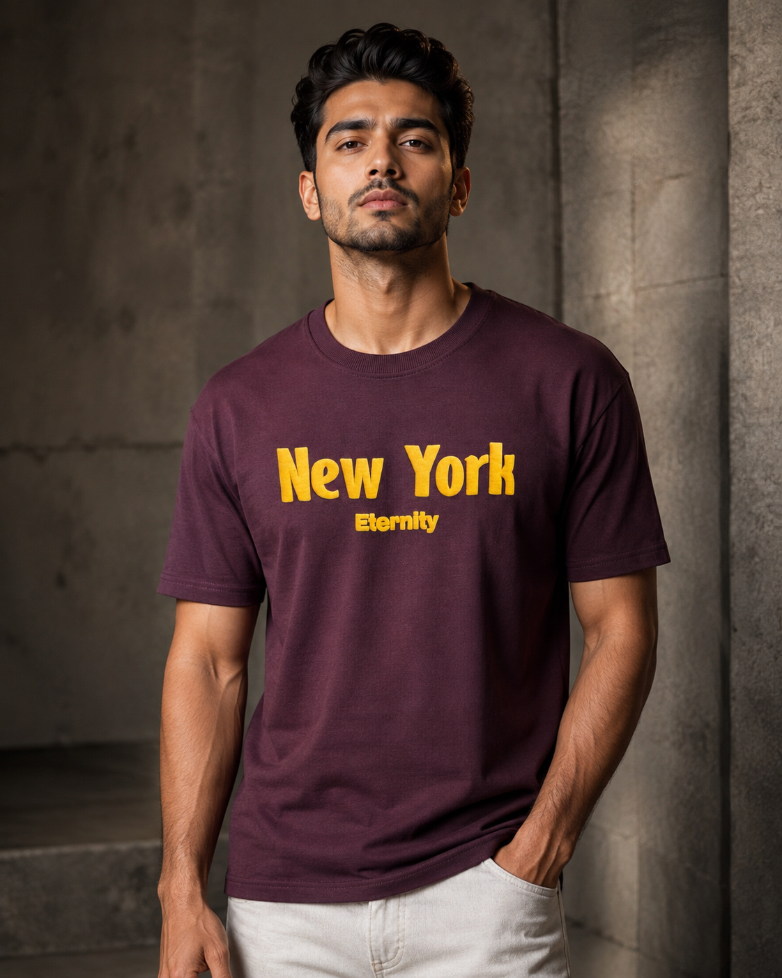 New York Eternity – Puff Print Regular-Fit T-Shirt
