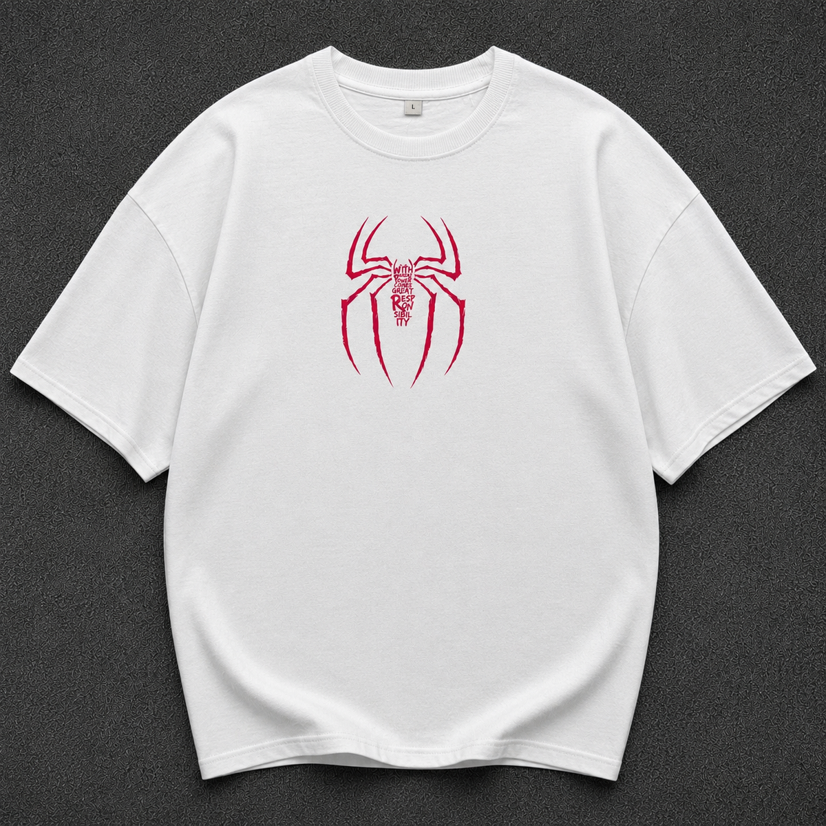 Spider Duo Pink – Logo Print Oversized T-Shirt