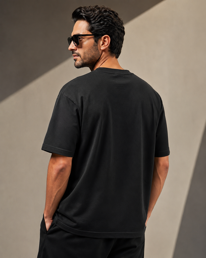 Core 250 GSM Oversized T-Shirt – Midnight Black