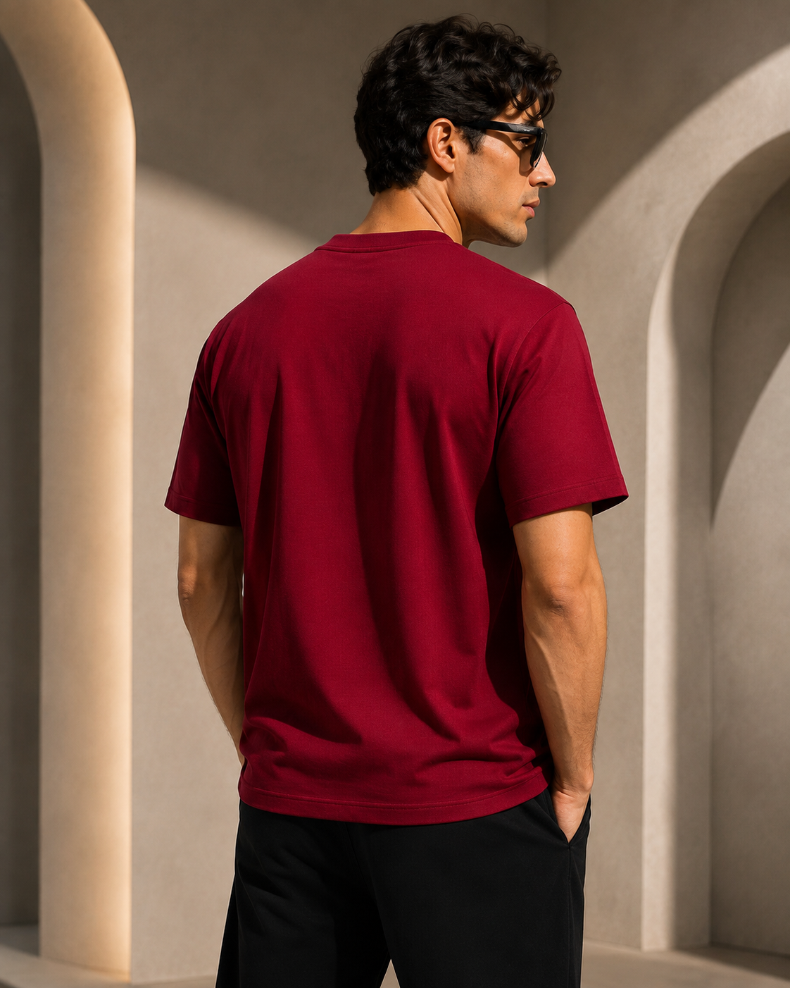 Core 250 GSM Oversized T-Shirt – Vintage Maroon