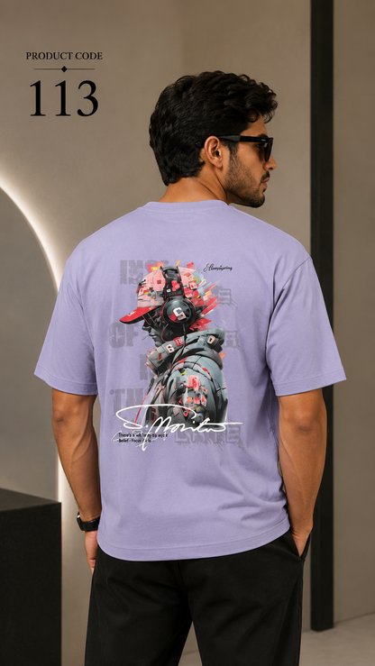 Insane Lavender – Typography Oversized T-Shirt