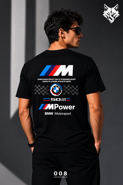 M Power Black – Racing Graphic Oversized T-Shirt