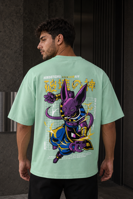 Anime Destructor – Graphic Print Oversized T-Shirt