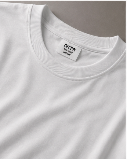 Core 250 GSM Oversized T-Shirt – Classic White