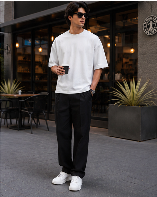 Core 250 GSM Oversized T-Shirt – Classic White