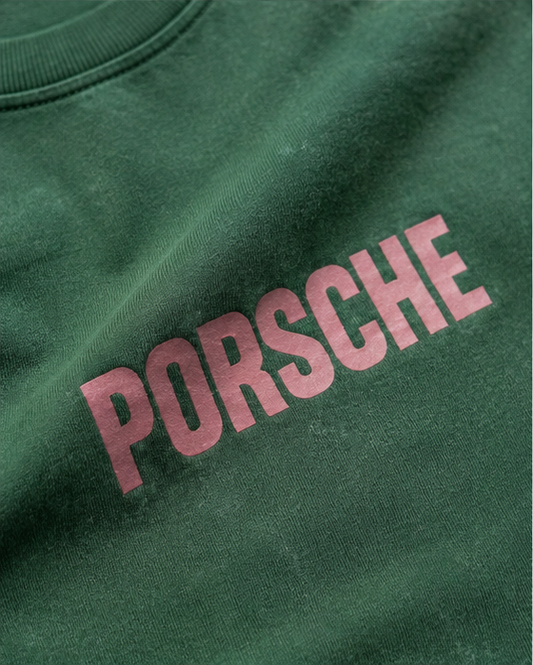 Porsche Retro Drive – Acid-Wash Graphic Oversized T-Shirt