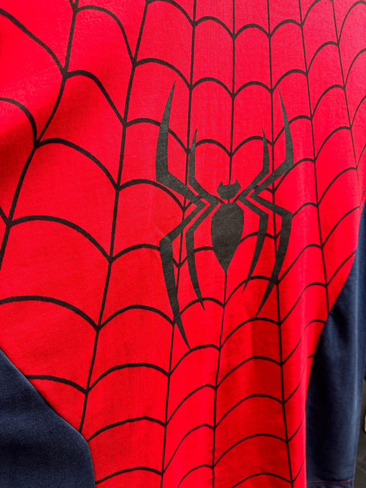 Spider Suit Protocol Blue – All-Over Graphic Oversized T-Shirt