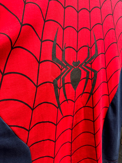 Spider Suit Protocol Blue – All-Over Graphic Oversized T-Shirt