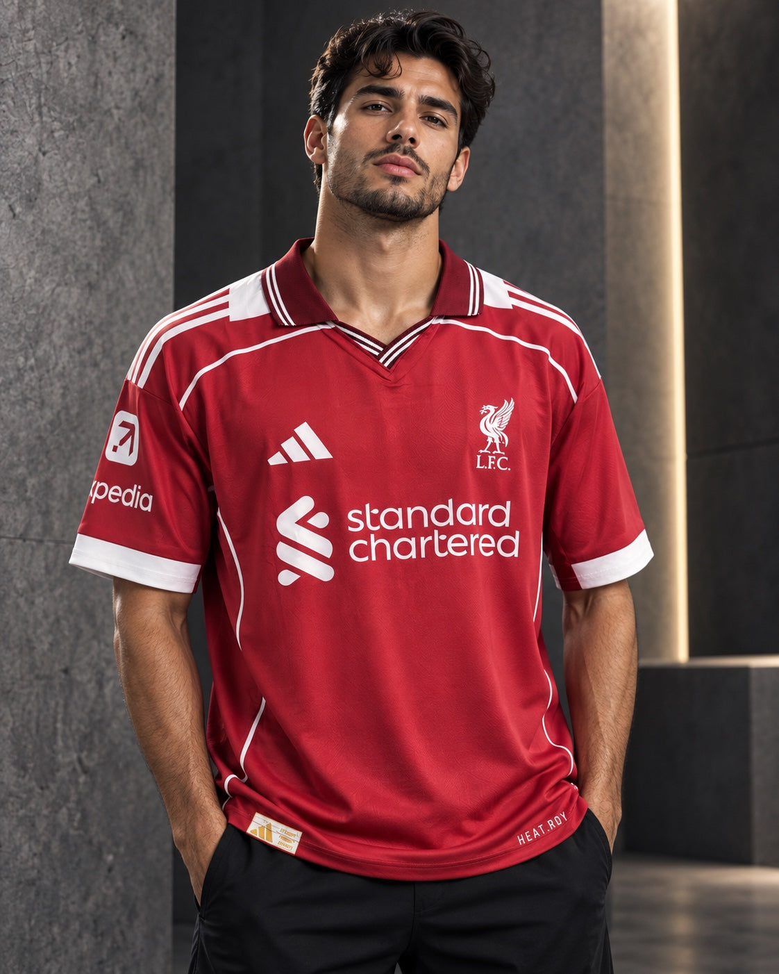 Liverpool Home Red football jersey – front portrait view