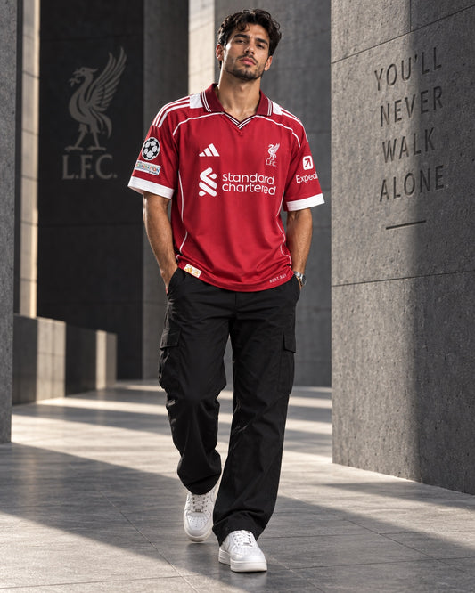 Liverpool Home Red football jersey – full-body front view