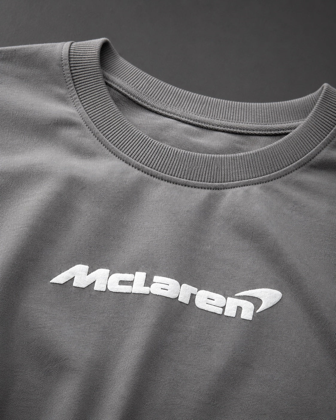 McLaren grey oversized T-shirt – front logo detail