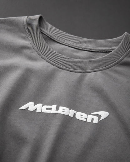 McLaren grey oversized T-shirt – front logo detail
