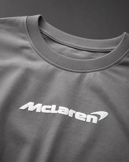 McLaren grey oversized T-shirt – front logo detail
