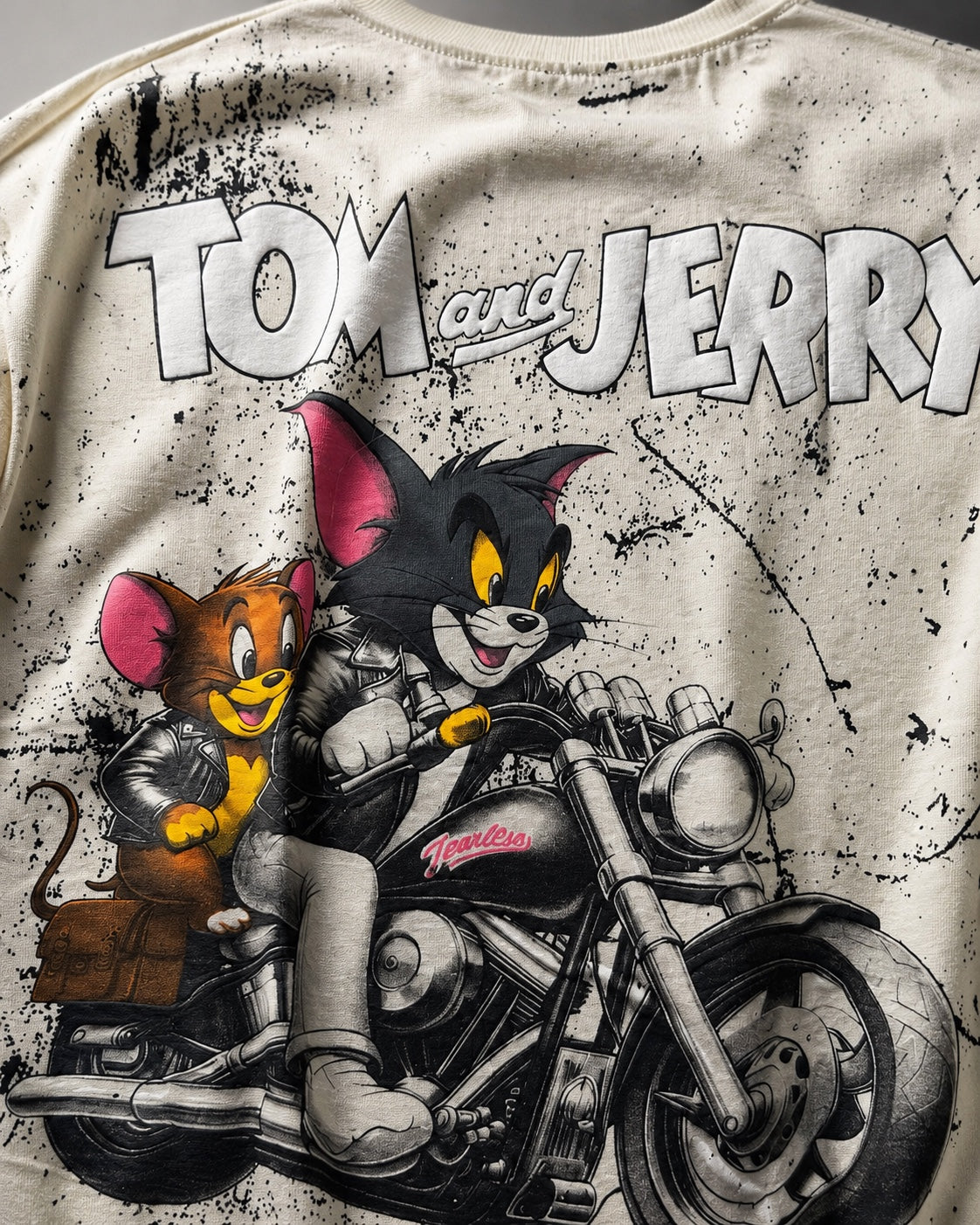 Tom and Jerry cream T-shirt – back graphic detail