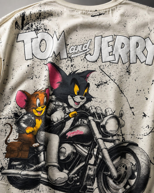 Tom and Jerry cream T-shirt – back graphic detail