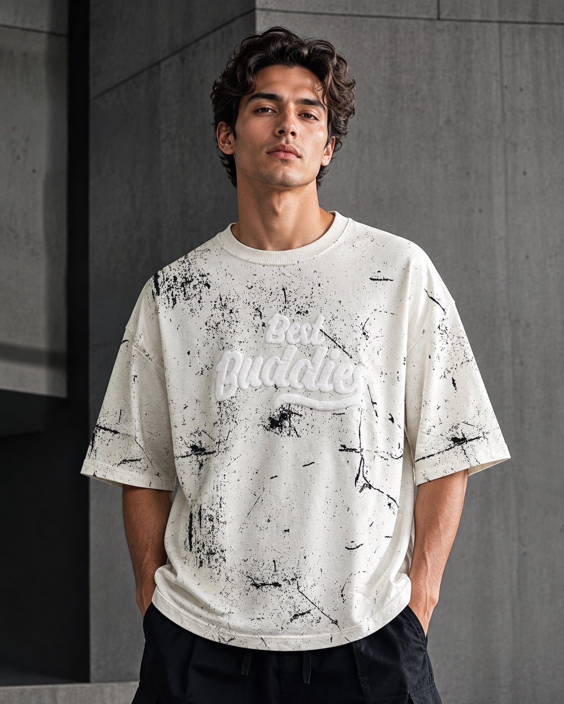 Tom and Jerry cream T-shirt – front portrait view