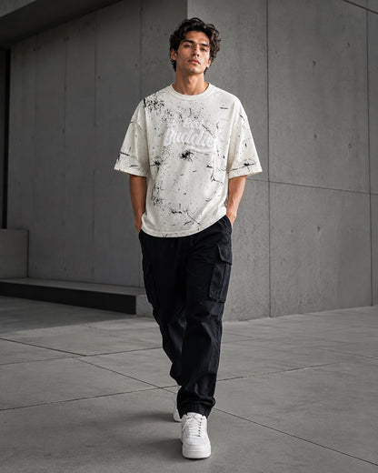 Tom and Jerry cream T-shirt – full-body front view